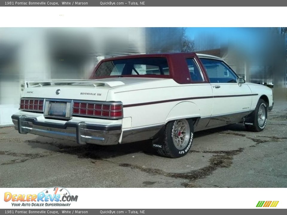 1981 Pontiac Bonneville Coupe White / Maroon Photo #3