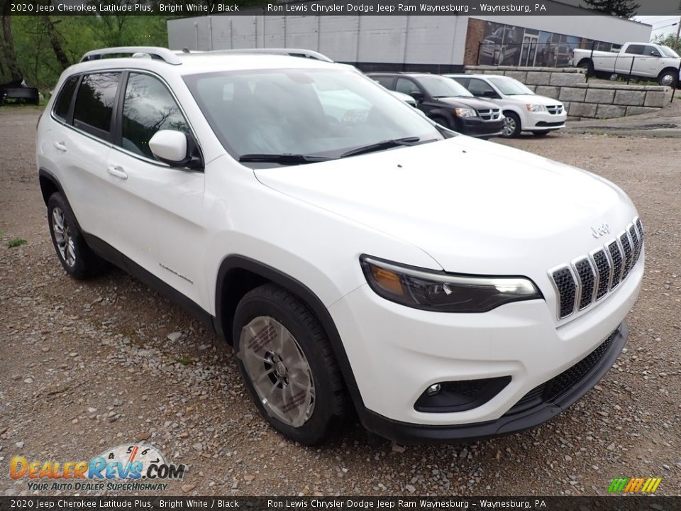 2020 Jeep Cherokee Latitude Plus Bright White / Black Photo #7