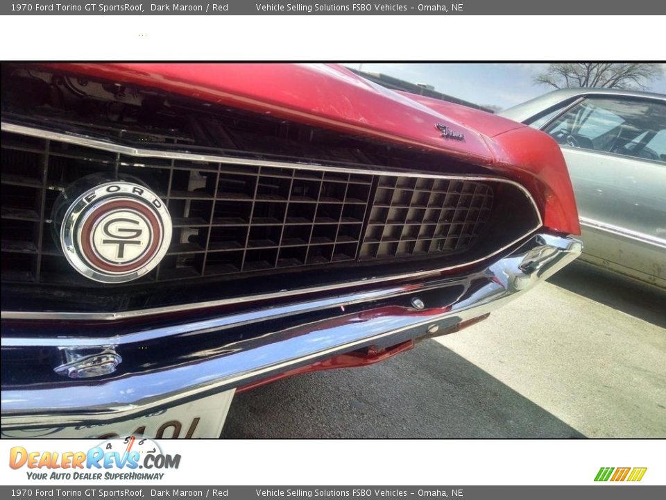 1970 Ford Torino GT SportsRoof Dark Maroon / Red Photo #9
