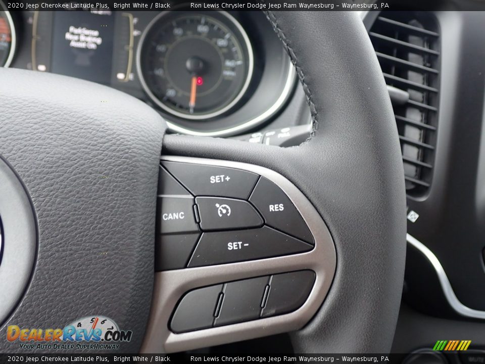 2020 Jeep Cherokee Latitude Plus Bright White / Black Photo #18