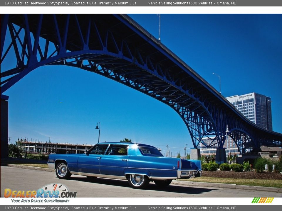 1970 Cadillac Fleetwood Sixty Special Spartacus Blue Firemist / Medium Blue Photo #28