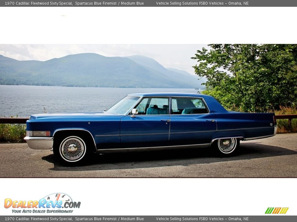 1970 Cadillac Fleetwood Sixty Special Spartacus Blue Firemist / Medium Blue Photo #31