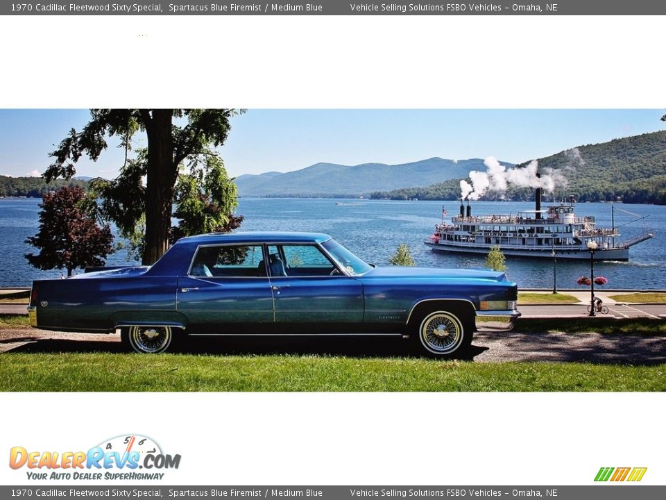 1970 Cadillac Fleetwood Sixty Special Spartacus Blue Firemist / Medium Blue Photo #32