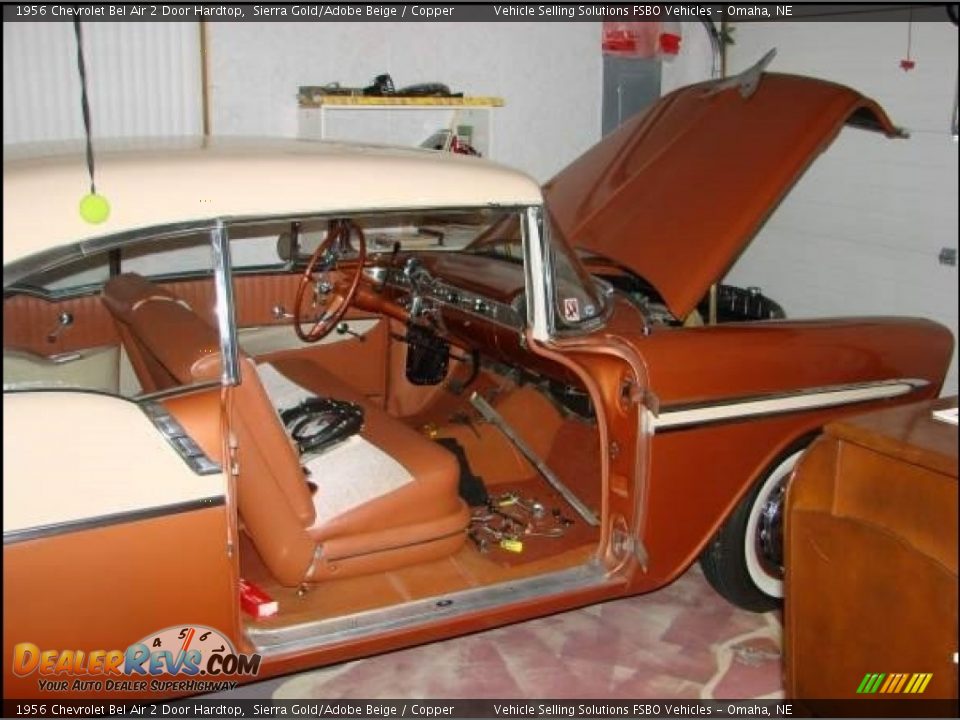 1956 Chevrolet Bel Air 2 Door Hardtop Sierra Gold/Adobe Beige / Copper Photo #5