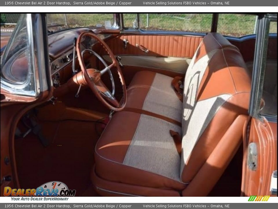 1956 Chevrolet Bel Air 2 Door Hardtop Sierra Gold/Adobe Beige / Copper Photo #6