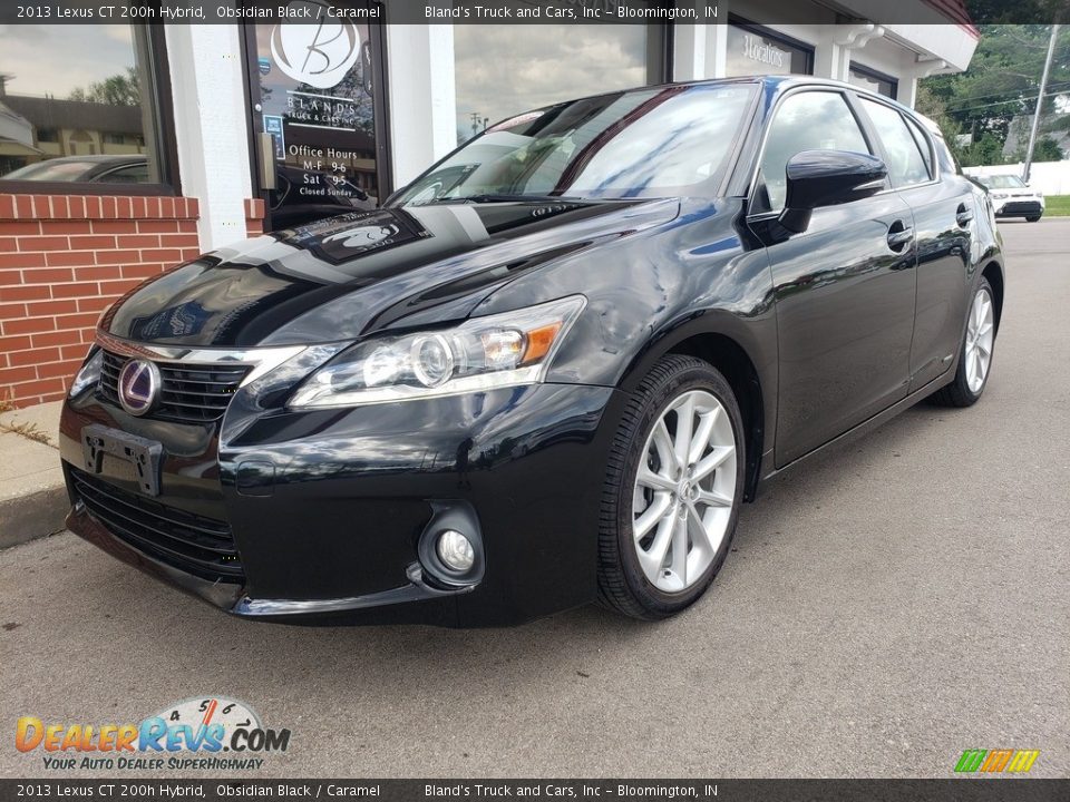 2013 Lexus CT 200h Hybrid Obsidian Black / Caramel Photo #2