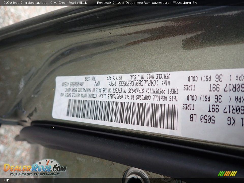 Jeep Color Code PFP Olive Green Pearl