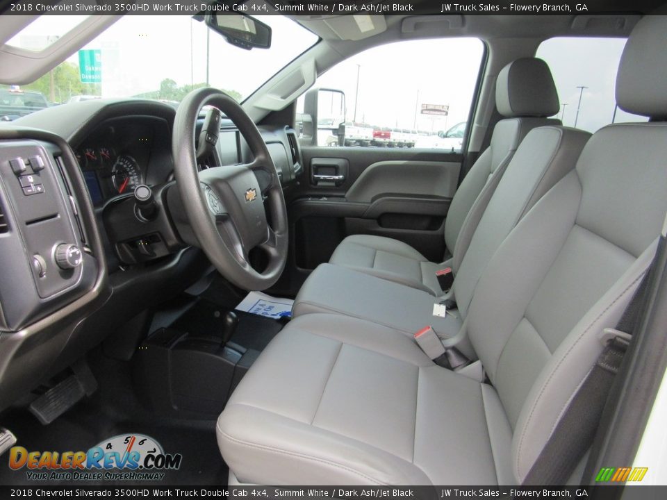 Front Seat of 2018 Chevrolet Silverado 3500HD Work Truck Double Cab 4x4 Photo #16