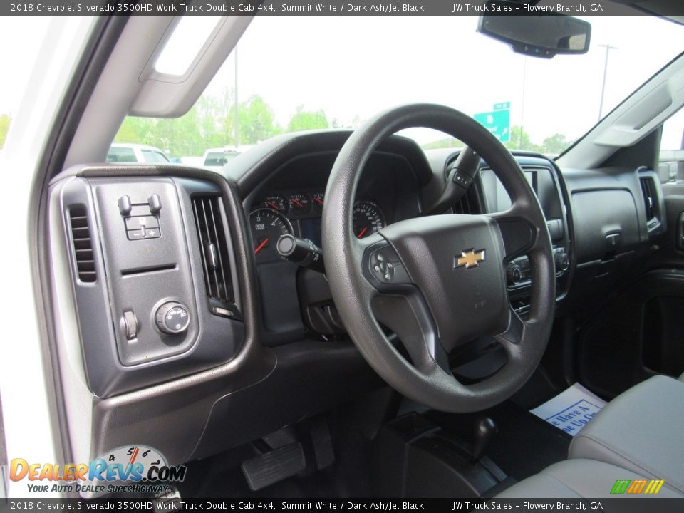2018 Chevrolet Silverado 3500HD Work Truck Double Cab 4x4 Steering Wheel Photo #17