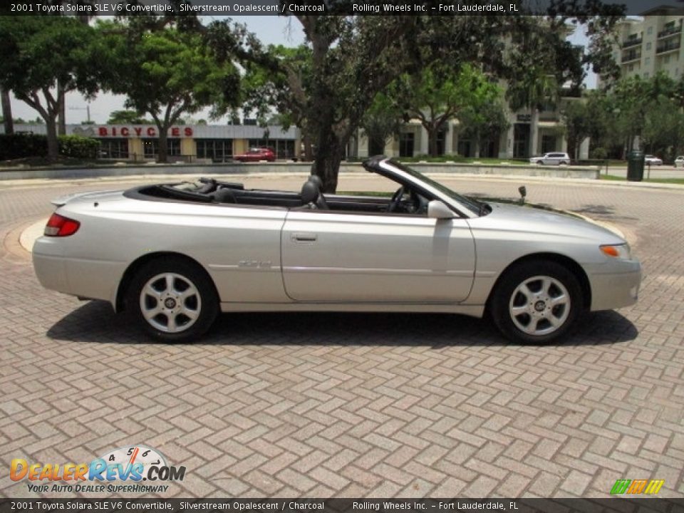 2001 Toyota Solara SLE V6 Convertible Silverstream Opalescent / Charcoal Photo #3