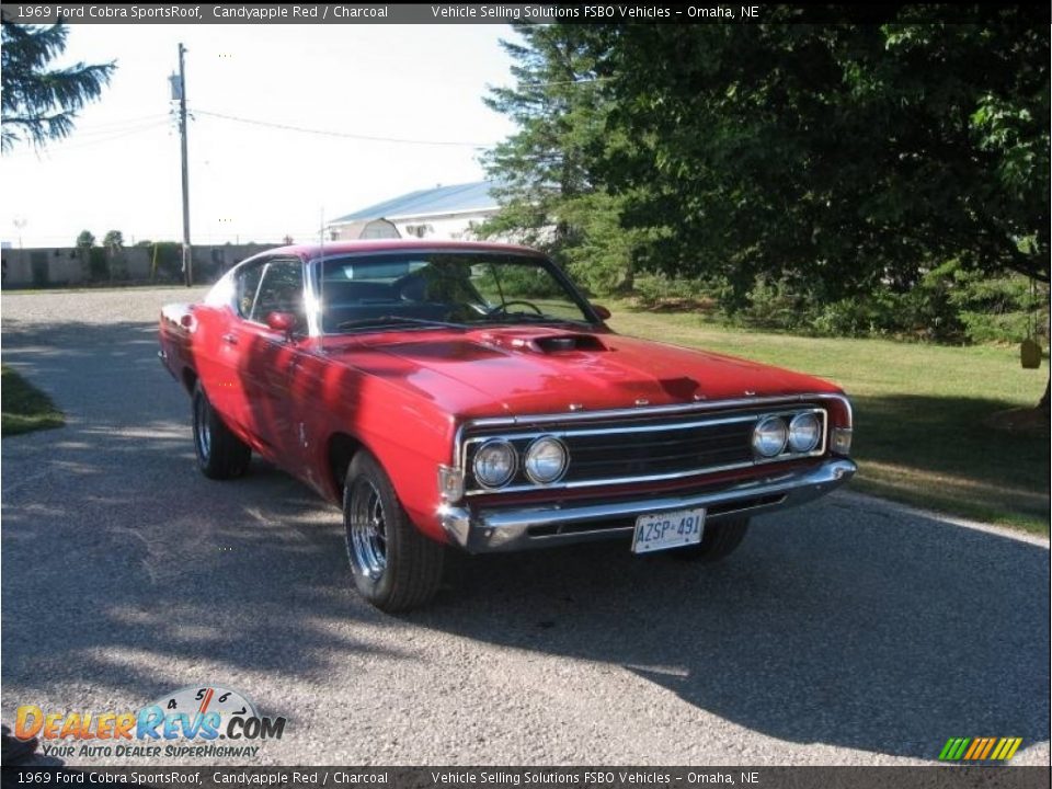 1969 Ford Cobra SportsRoof Candyapple Red / Charcoal Photo #11