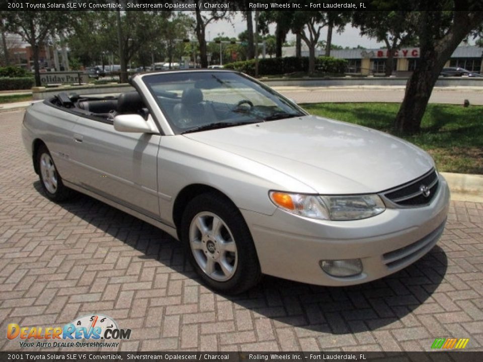 2001 Toyota Solara SLE V6 Convertible Silverstream Opalescent / Charcoal Photo #5