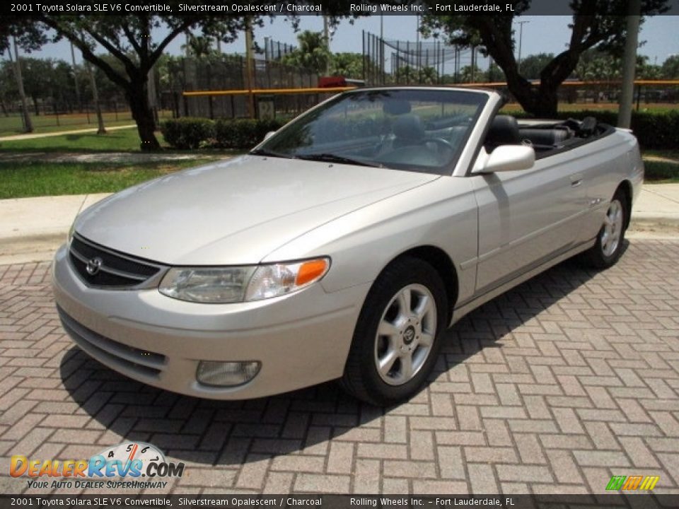 2001 Toyota Solara SLE V6 Convertible Silverstream Opalescent / Charcoal Photo #9