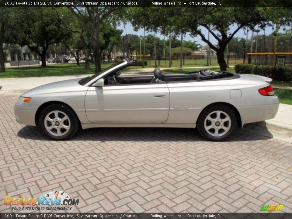 2001 Toyota Solara SLE V6 Convertible Silverstream Opalescent / Charcoal Photo #11