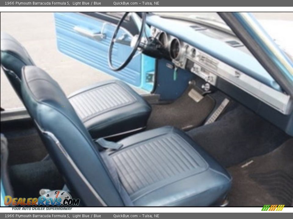 1966 Plymouth Barracuda Formula S Light Blue / Blue Photo #3