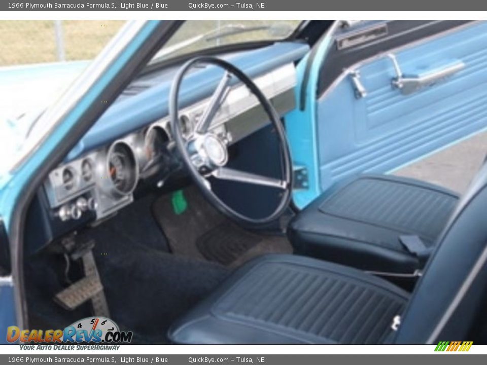 1966 Plymouth Barracuda Formula S Light Blue / Blue Photo #5