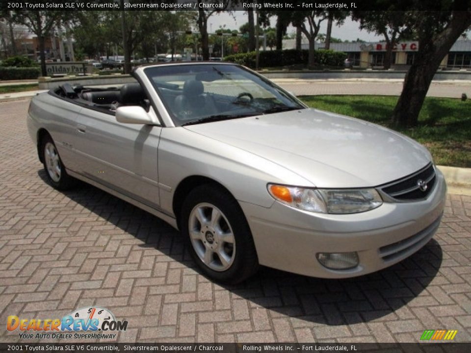 2001 Toyota Solara SLE V6 Convertible Silverstream Opalescent / Charcoal Photo #26