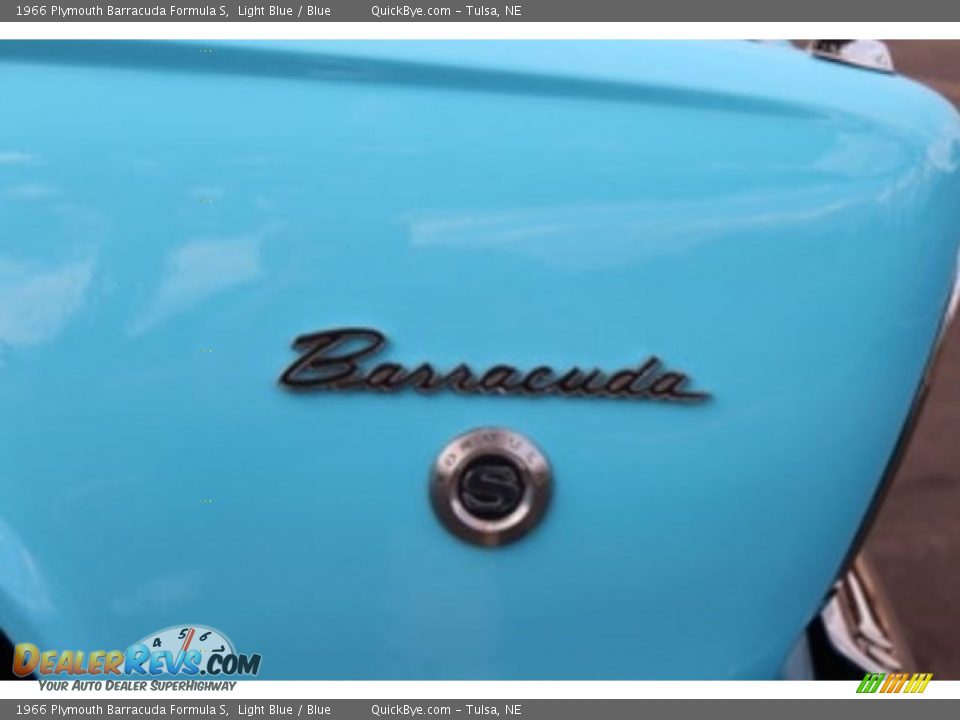 1966 Plymouth Barracuda Formula S Light Blue / Blue Photo #9