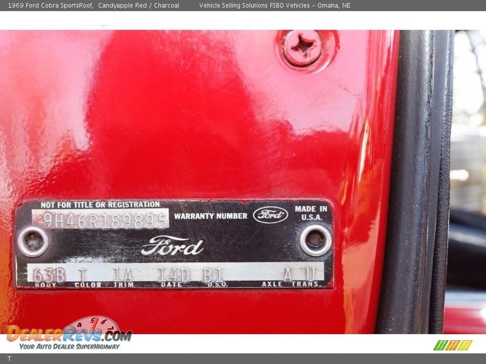 Ford Color Code T Candyapple Red