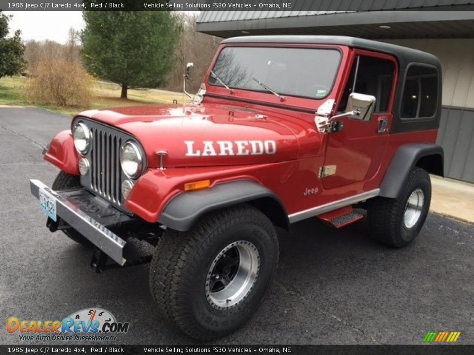 1986 Jeep CJ7 Laredo 4x4 Red / Black Photo #1