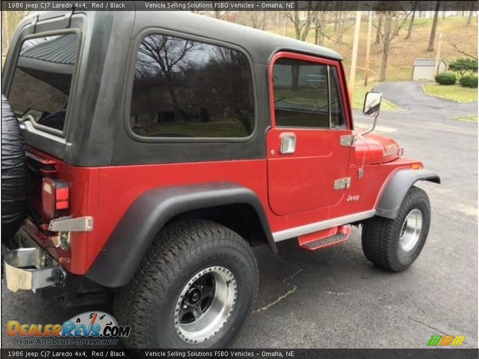 1986 Jeep CJ7 Laredo 4x4 Red / Black Photo #3