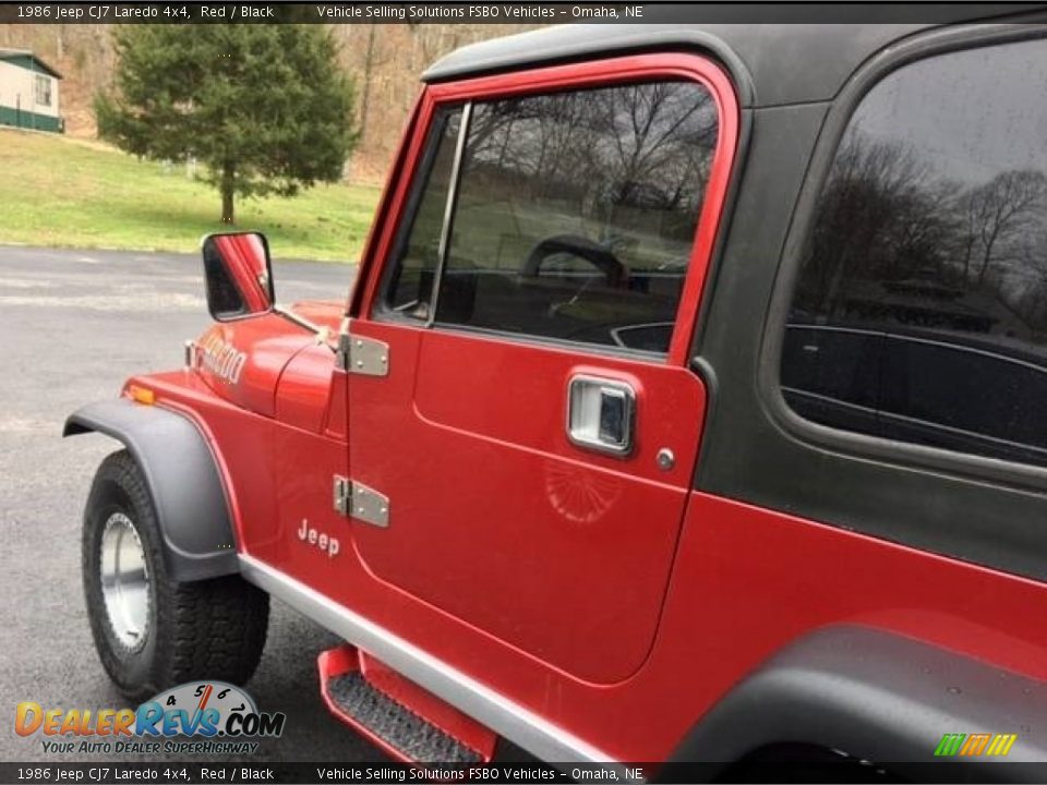 1986 Jeep CJ7 Laredo 4x4 Red / Black Photo #6