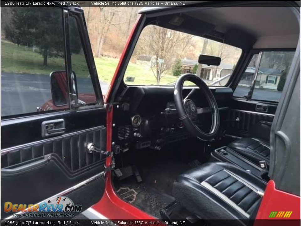 1986 Jeep CJ7 Laredo 4x4 Red / Black Photo #7