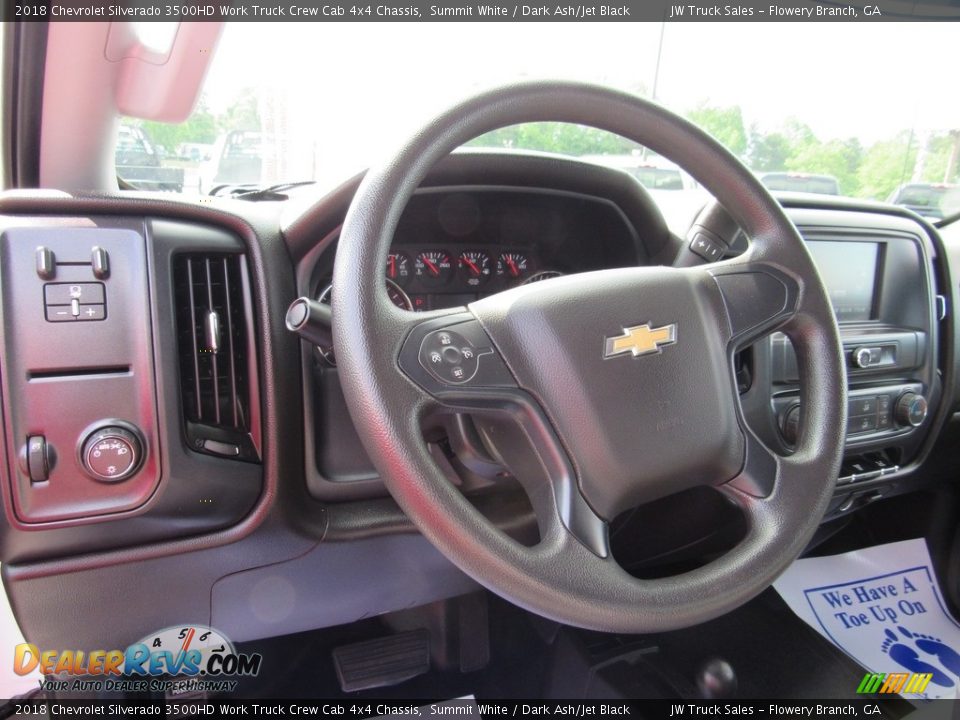 2018 Chevrolet Silverado 3500HD Work Truck Crew Cab 4x4 Chassis Summit White / Dark Ash/Jet Black Photo #17