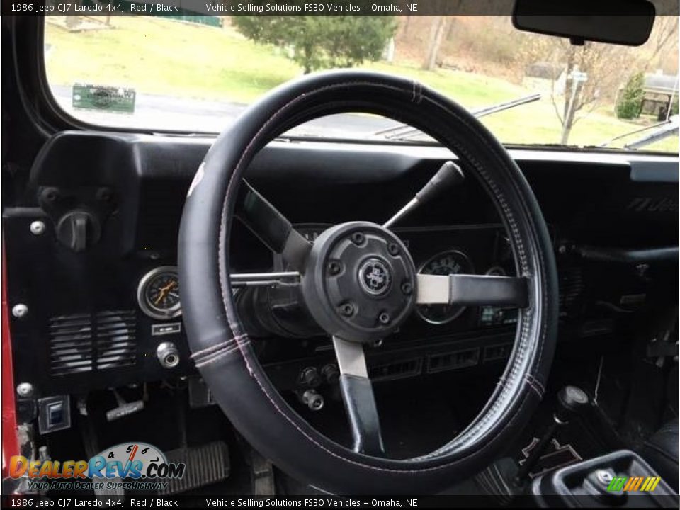 1986 Jeep CJ7 Laredo 4x4 Red / Black Photo #11