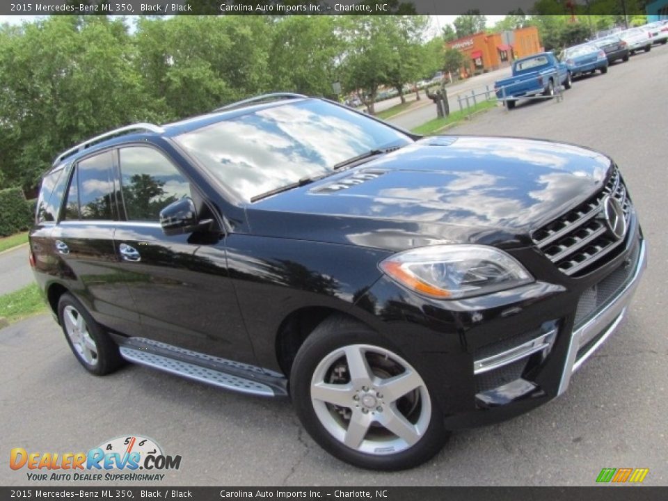 2015 Mercedes-Benz ML 350 Black / Black Photo #3