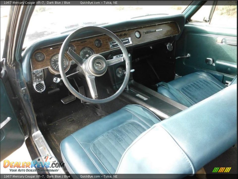 Blue Interior - 1967 Mercury Cougar XR-7 Photo #7