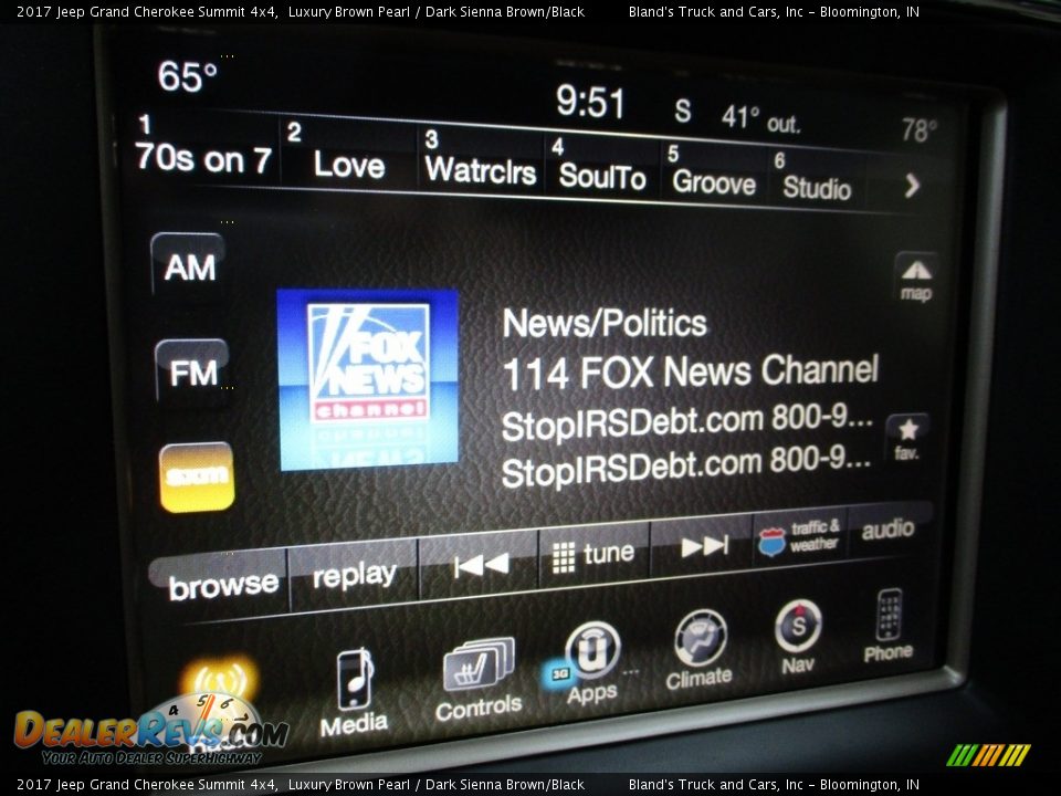 2017 Jeep Grand Cherokee Summit 4x4 Luxury Brown Pearl / Dark Sienna Brown/Black Photo #23