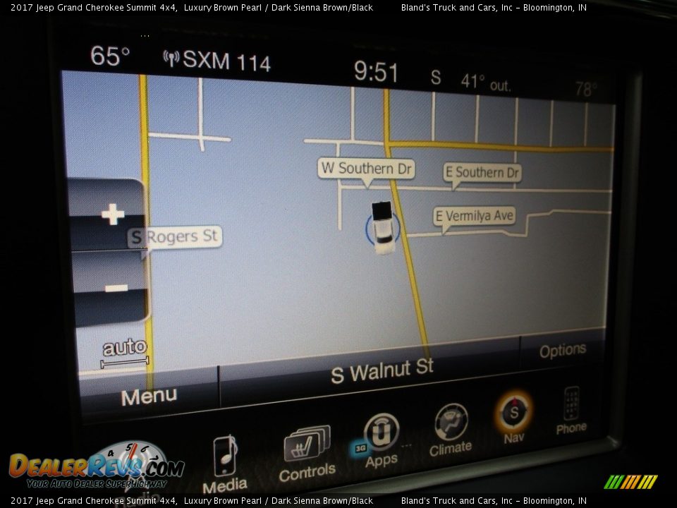 2017 Jeep Grand Cherokee Summit 4x4 Luxury Brown Pearl / Dark Sienna Brown/Black Photo #24