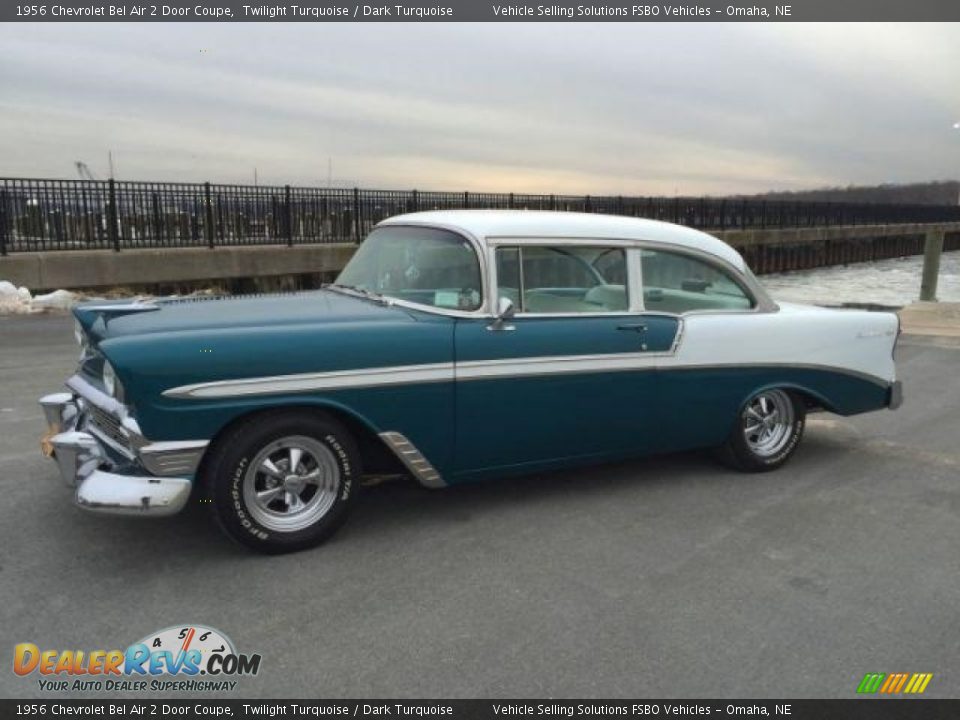 1956 Chevrolet Bel Air 2 Door Coupe Twilight Turquoise / Dark Turquoise Photo #2