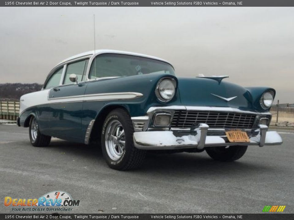 1956 Chevrolet Bel Air 2 Door Coupe Twilight Turquoise / Dark Turquoise Photo #5