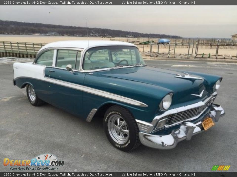 1956 Chevrolet Bel Air 2 Door Coupe Twilight Turquoise / Dark Turquoise Photo #6