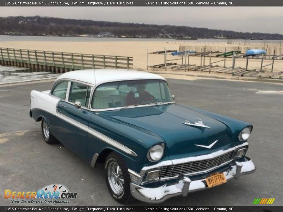 1956 Chevrolet Bel Air 2 Door Coupe Twilight Turquoise / Dark Turquoise Photo #7