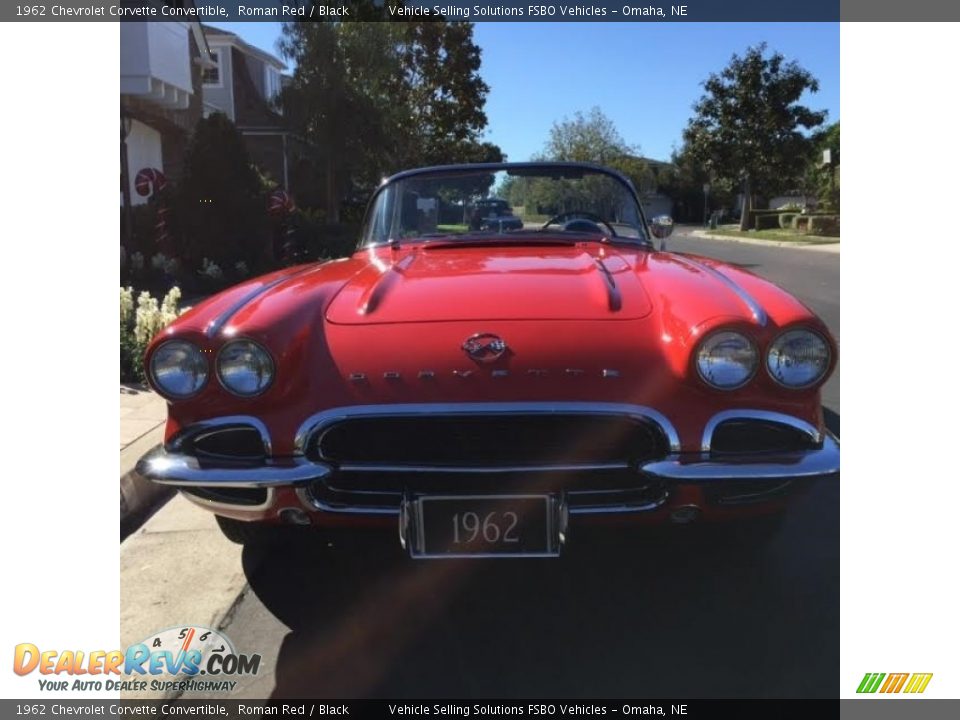 1962 Chevrolet Corvette Convertible Roman Red / Black Photo #3