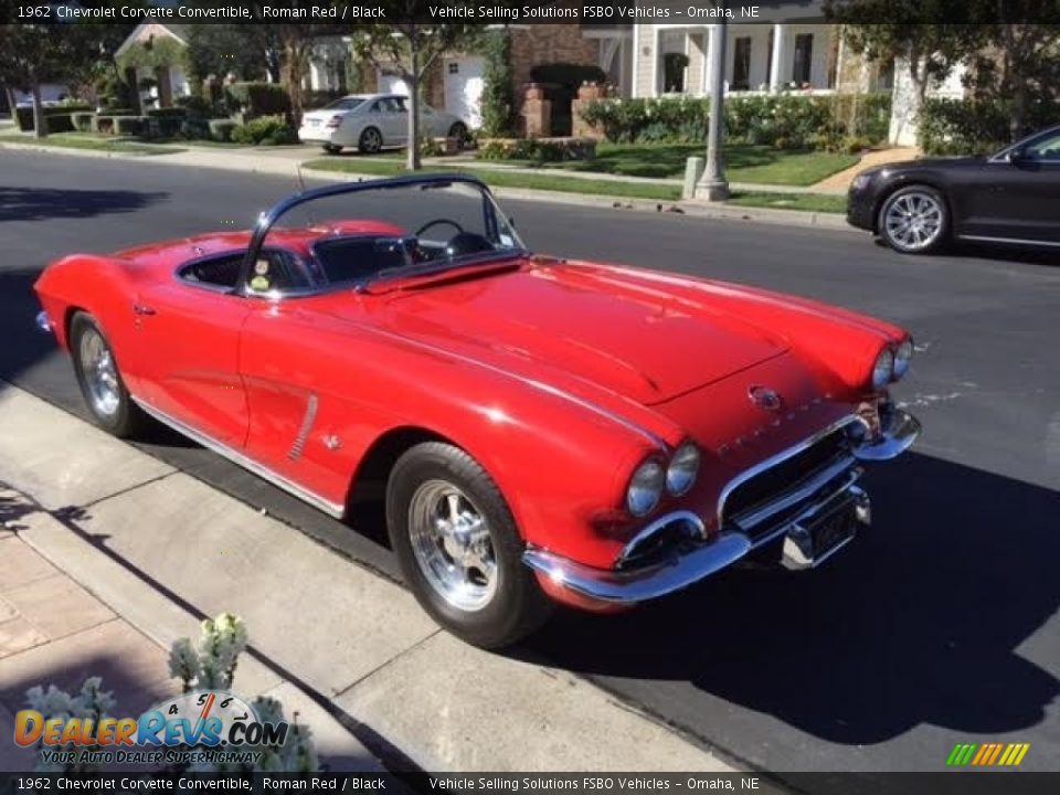 1962 Chevrolet Corvette Convertible Roman Red / Black Photo #4