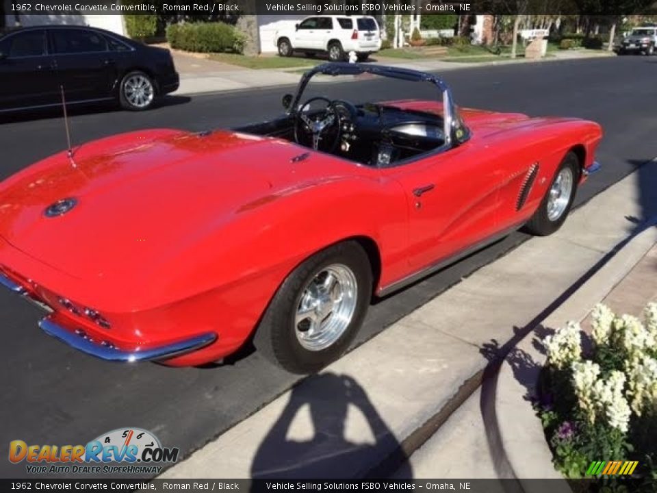 1962 Chevrolet Corvette Convertible Roman Red / Black Photo #6