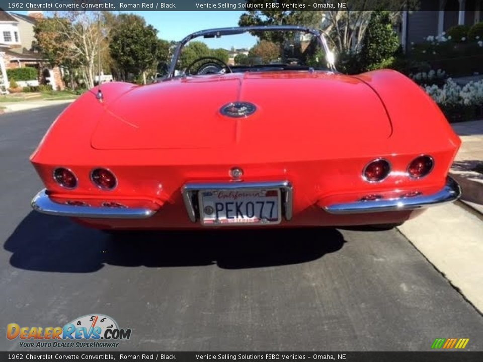 1962 Chevrolet Corvette Convertible Roman Red / Black Photo #7