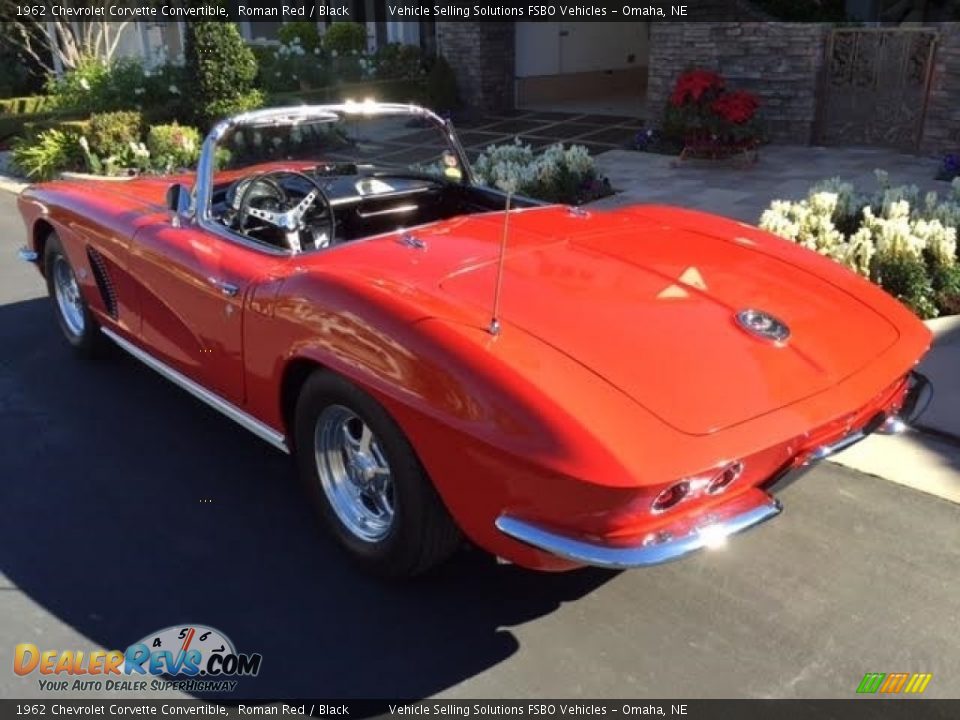 1962 Chevrolet Corvette Convertible Roman Red / Black Photo #8