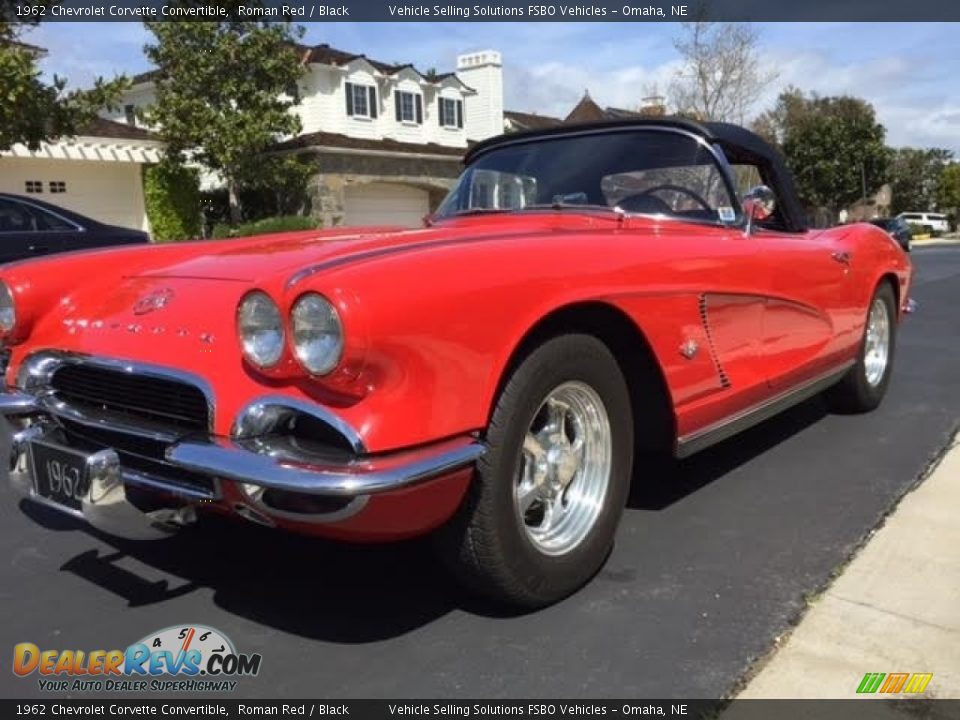 1962 Chevrolet Corvette Convertible Roman Red / Black Photo #11