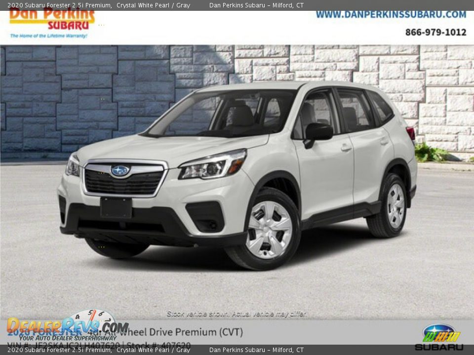 2020 Subaru Forester 2.5i Premium Crystal White Pearl / Gray Photo #1