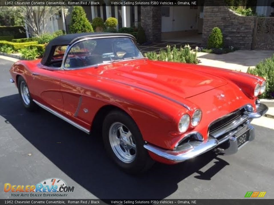 1962 Chevrolet Corvette Convertible Roman Red / Black Photo #13