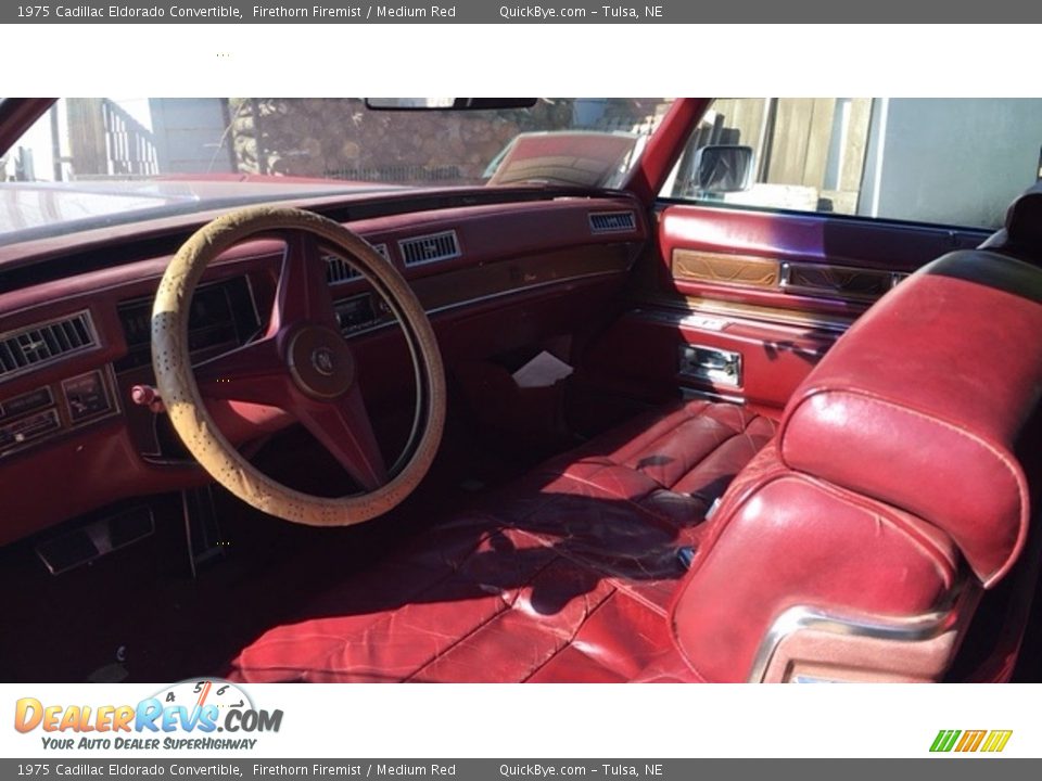 Medium Red Interior - 1975 Cadillac Eldorado Convertible Photo #7