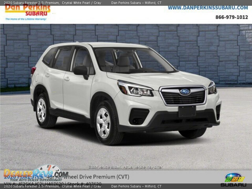 2020 Subaru Forester 2.5i Premium Crystal White Pearl / Gray Photo #4