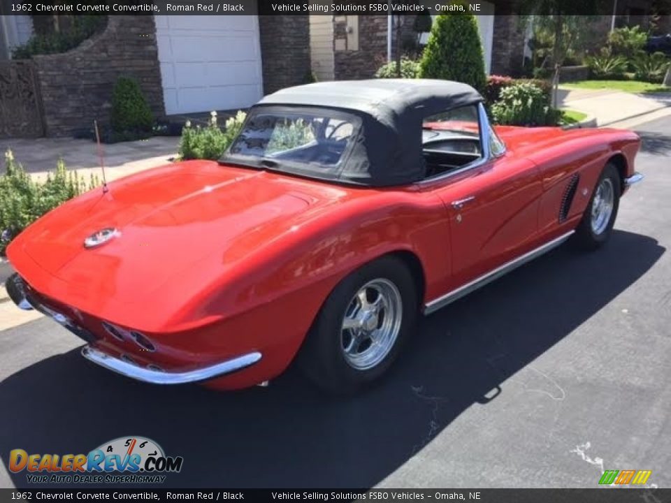 1962 Chevrolet Corvette Convertible Roman Red / Black Photo #15