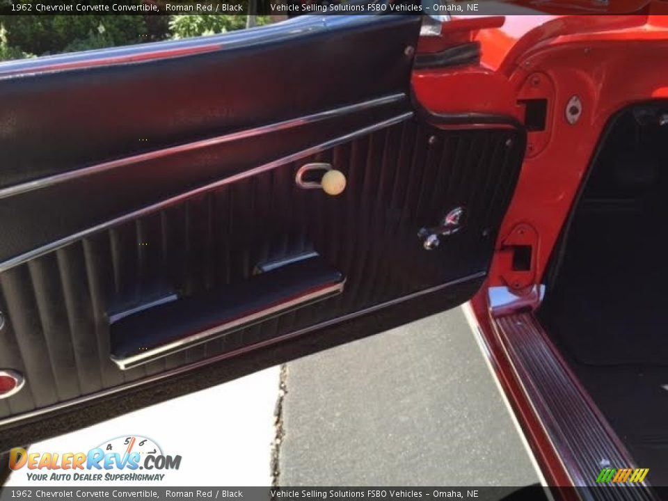 1962 Chevrolet Corvette Convertible Roman Red / Black Photo #23