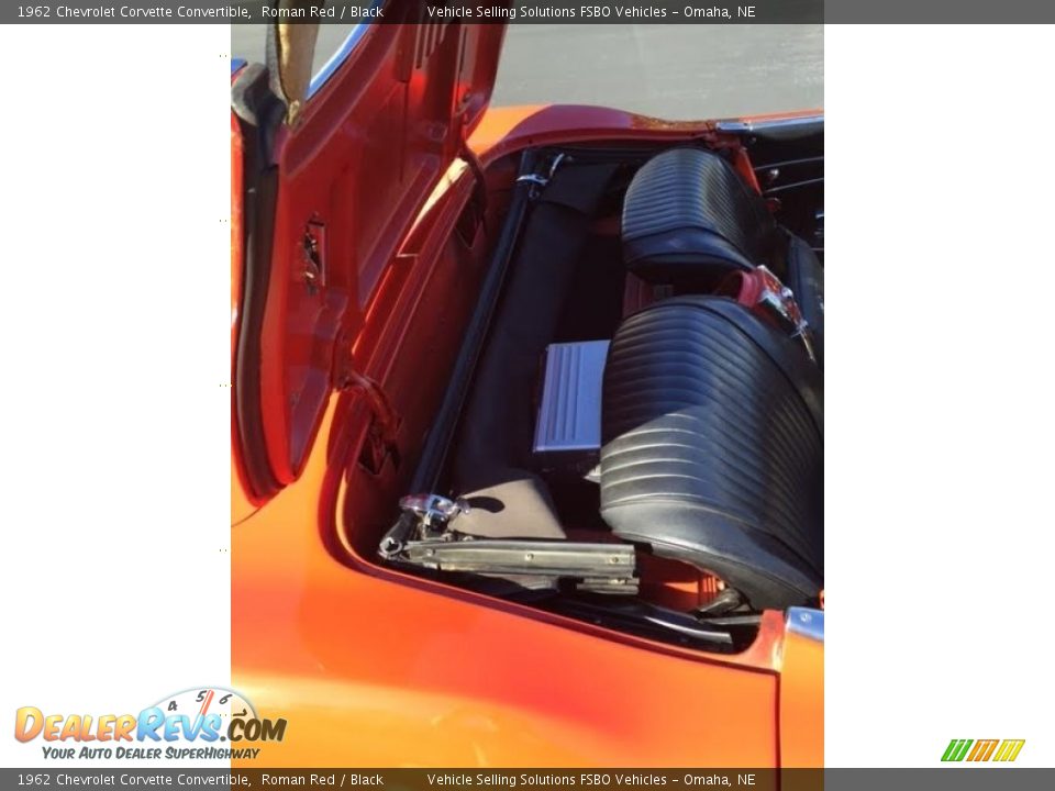 1962 Chevrolet Corvette Convertible Roman Red / Black Photo #25